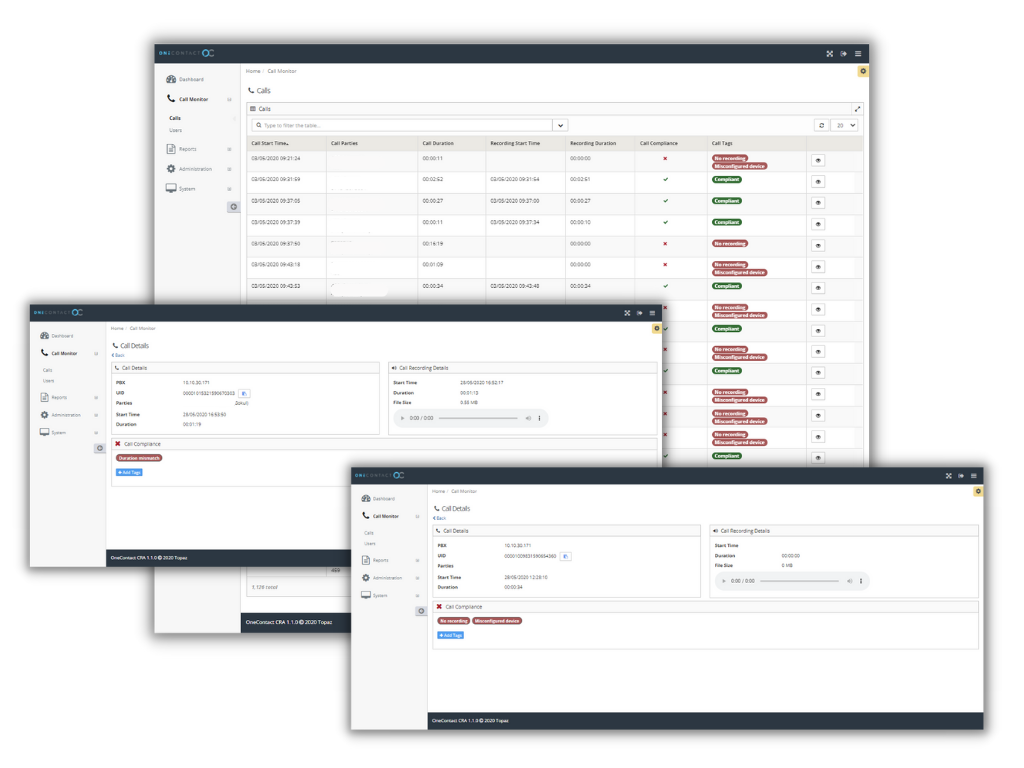 Call Recording Assurance Dashboard